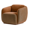 Sessel 95 x 88 x 76 cm in Braun aus Cordstoff - gepolsterter Lounge-Sessel